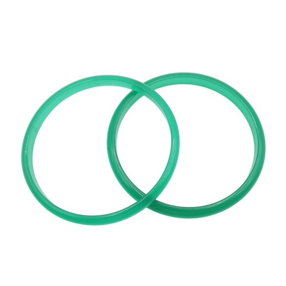 Green Moonglow Acrylic Bangle Bracelets Set Of 2 Stackable Vintage Unsigned - Picture 1 of 6